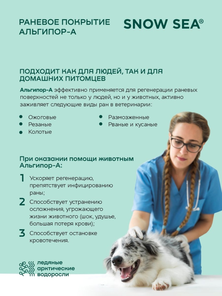 Альгипор-А покрытие (повязка) на раны и ожоги 50х50х10