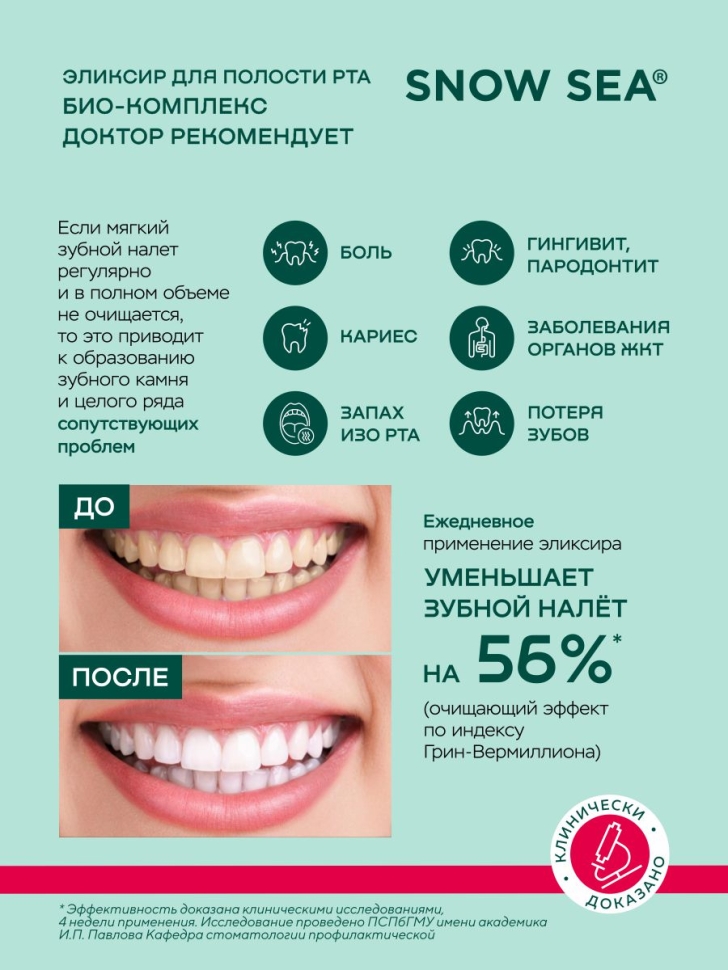 Эликсир ополаскиватель для полости рта Био-комплекс ДОКТОР РЕКОМЕНДУЕТ, 100 мл