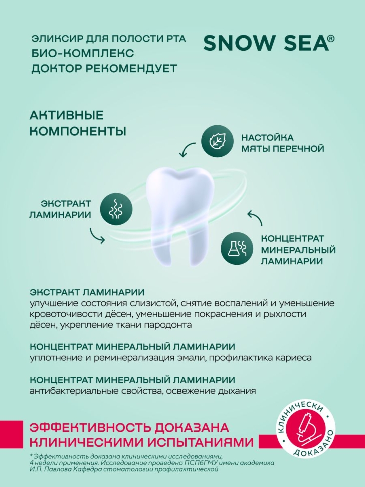 Эликсир ополаскиватель для полости рта Био-комплекс ДОКТОР РЕКОМЕНДУЕТ, 100 мл