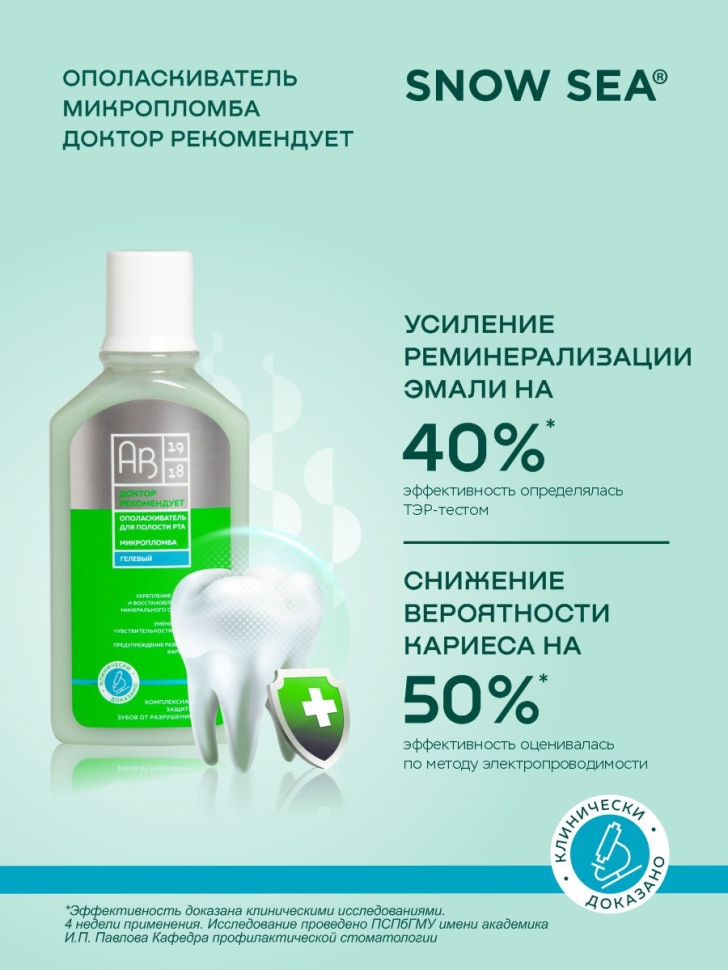 Ополаскиватель для полости рта Микропломба ДОКТОР РЕКОМЕНДУЕТ, 250 мл