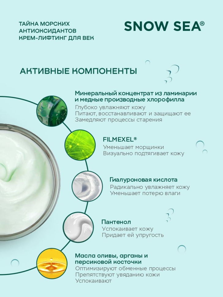 Крем-лифтинг для век ТАЙНА МОРСКИХ АНТИОКСИДАНТОВ, 20 мл
