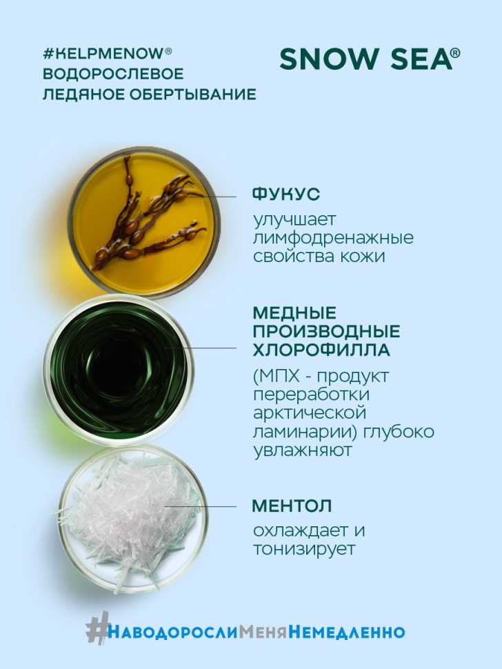 Водорослевое ледяное обертывание SPA-антицеллюлит #KELPMENOW®, 500 мл