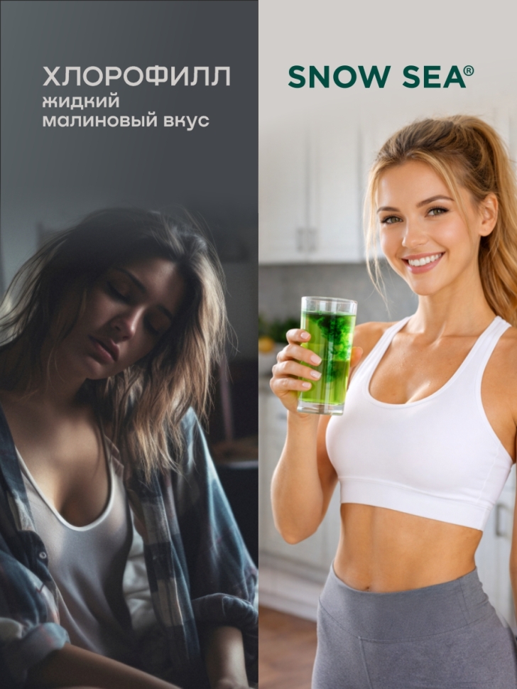 Хлорофилл жидкий SNOW SEA® со вкусом малины, 500 мл