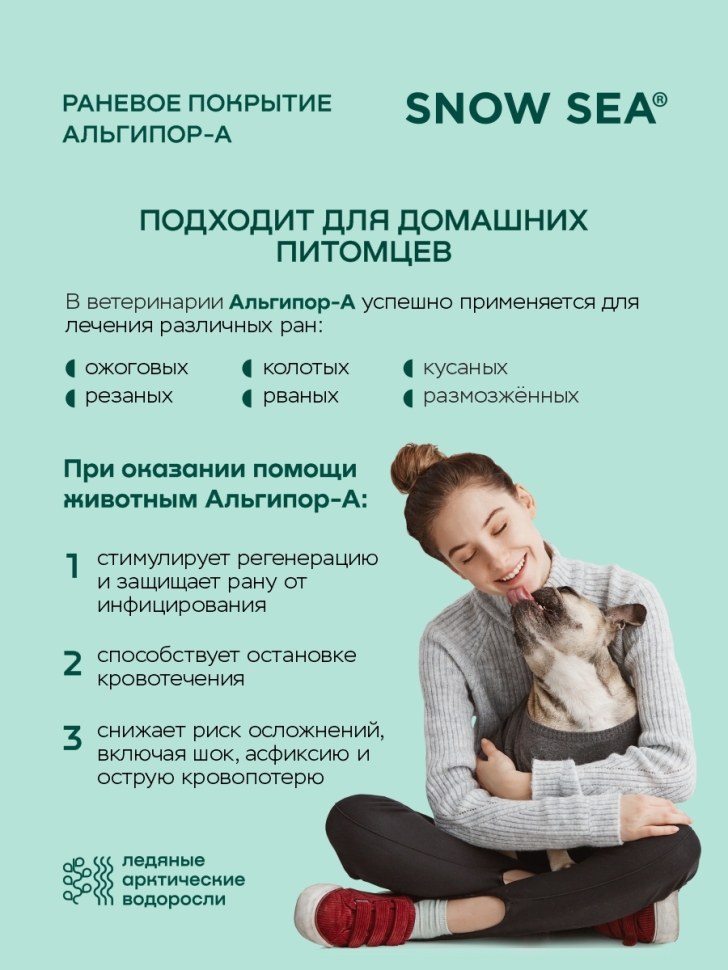 Альгипор-А покрытие (повязка) на раны и ожоги 60х100х10 мм, 5 шт