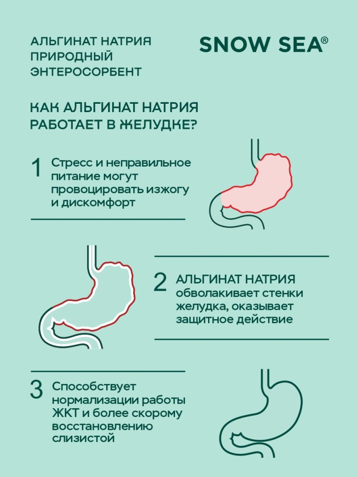 Альгинат натрия АЛЬГАДЕТОКС® для поддержки ЖКТ, 120 капс