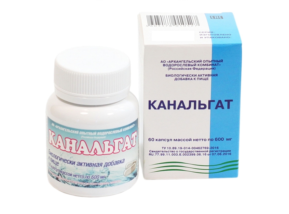 Канальгат (альгинат кальция) 60 капсул, биологически активная добавка к ...