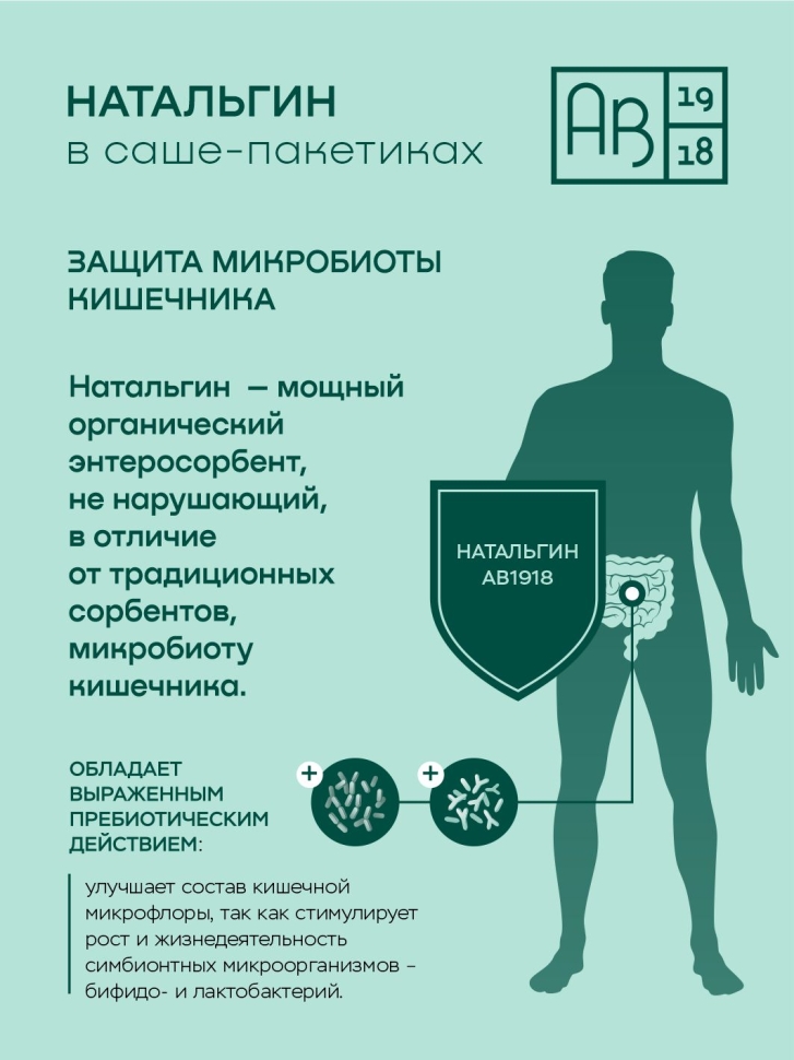 Натальгин 90 пакетиков, БАД для оздоровления ЖКТ