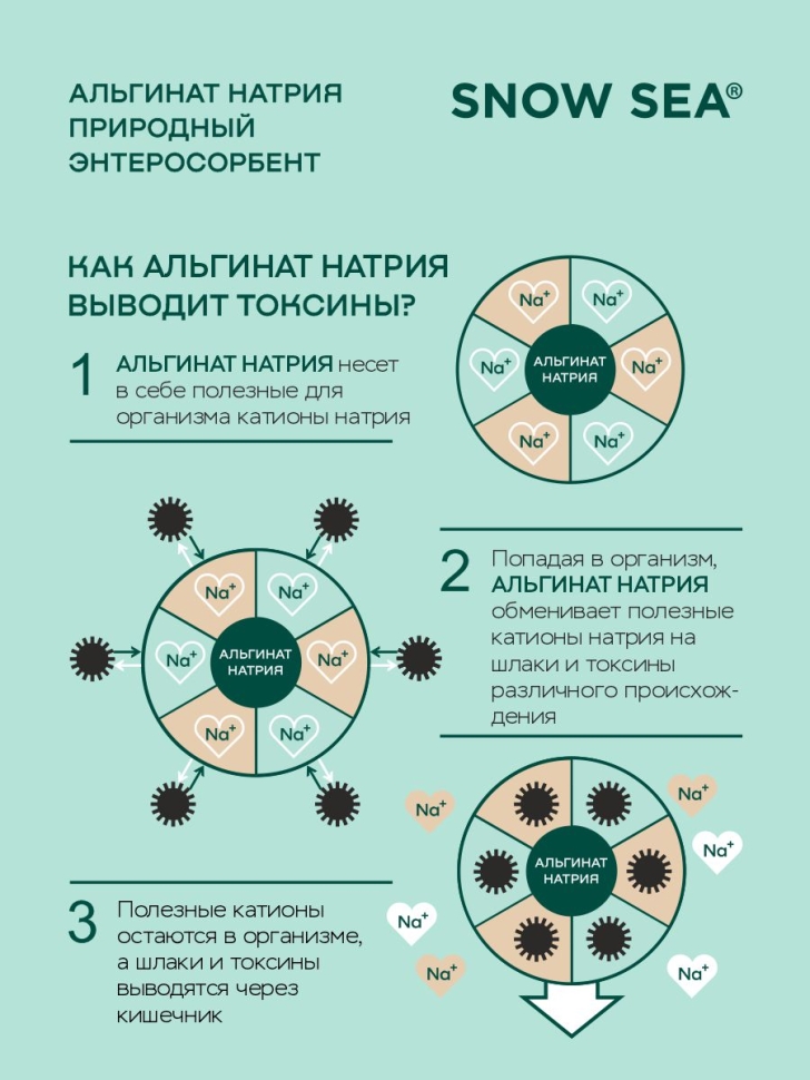 БАД АЛЬГИНАТ НАТРИЯ для ЖКТ и очищения организма, 60 пак.