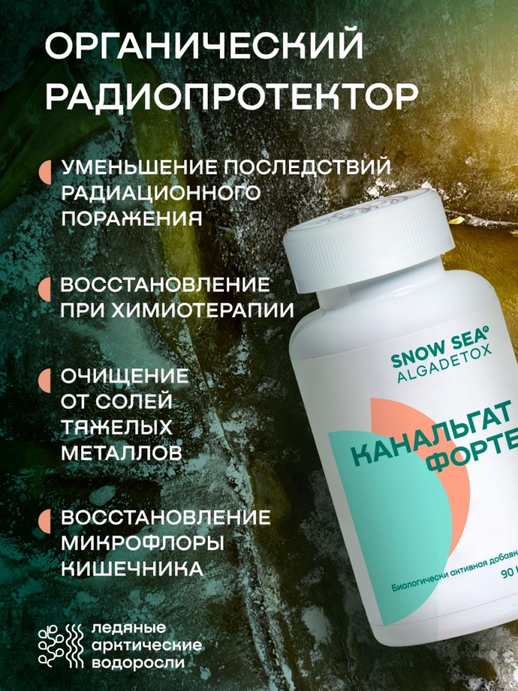 Канальгат форте АЛЬГАДЕТОКС® для выведения радиации и токсинов БАД, 90 капс.