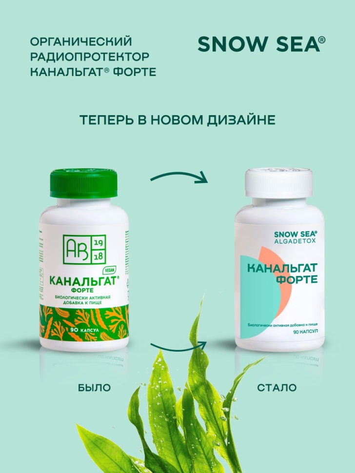 Канальгат форте АЛЬГАДЕТОКС® для выведения радиации и токсинов БАД, 90 капс.