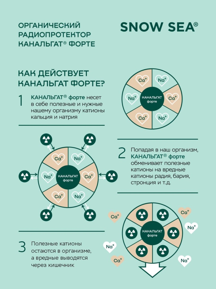 Канальгат форте АЛЬГАДЕТОКС® для выведения радиации и токсинов БАД, 90 капс.