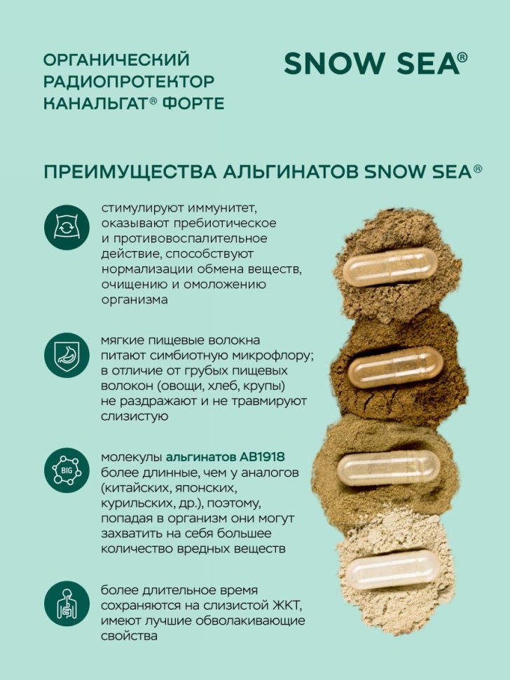 Канальгат форте АЛЬГАДЕТОКС® для выведения радиации и токсинов БАД, 90 капс.