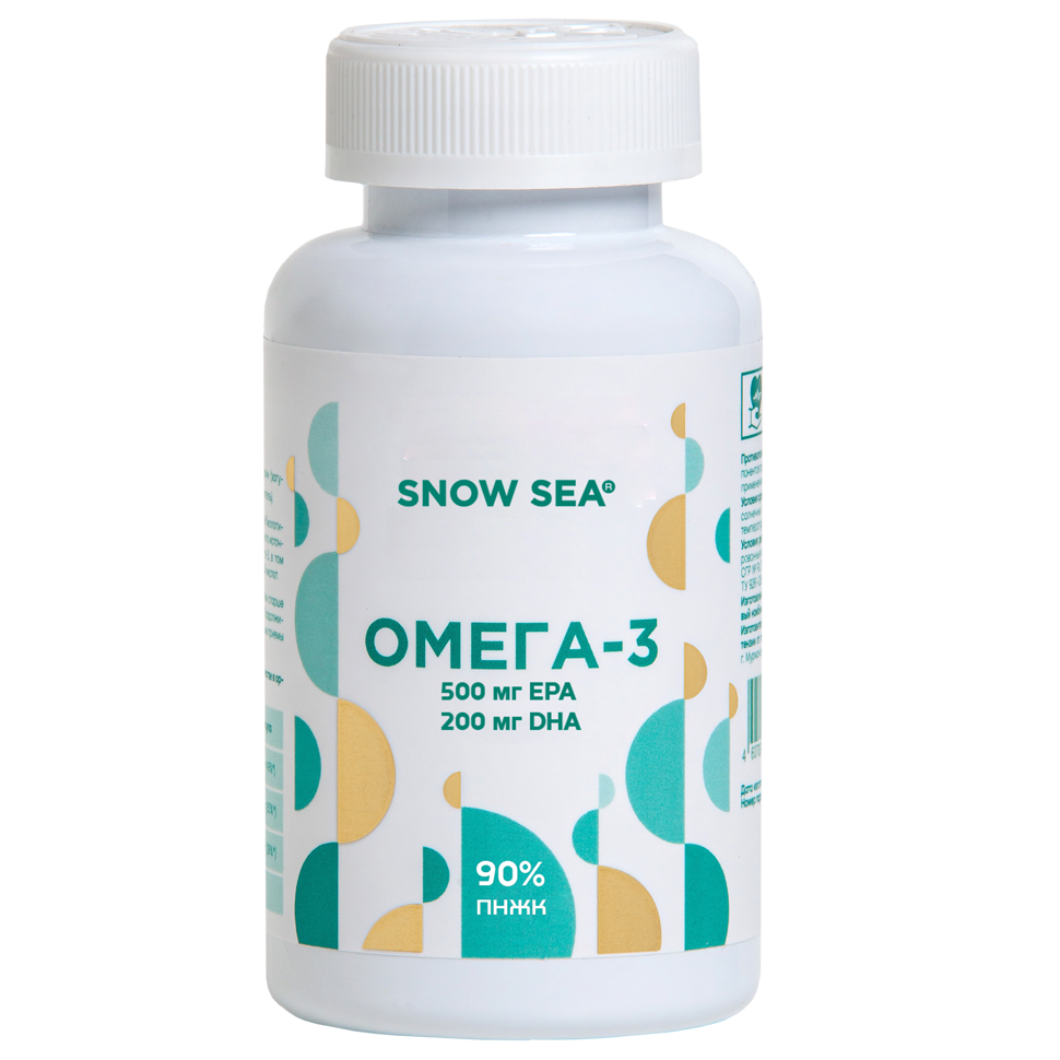 Омега-3 90%, рыбный жир 900 мг для сердца и сосудов БАД, 60 капс.