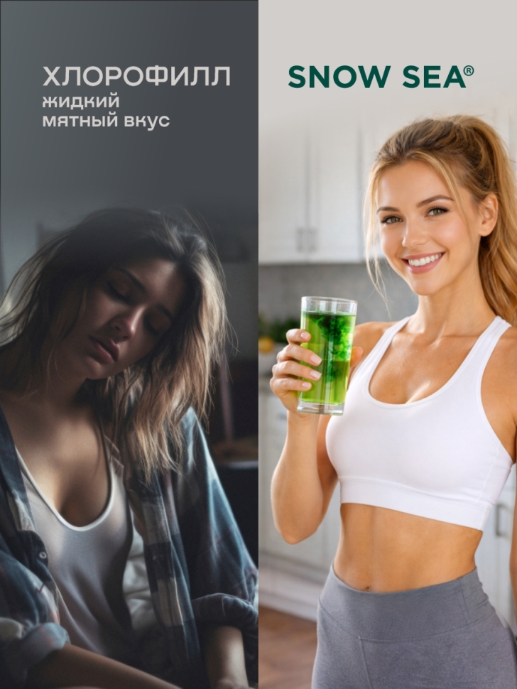 Хлорофилл жидкий SNOW SEA® со вкусом мяты, 500 мл
