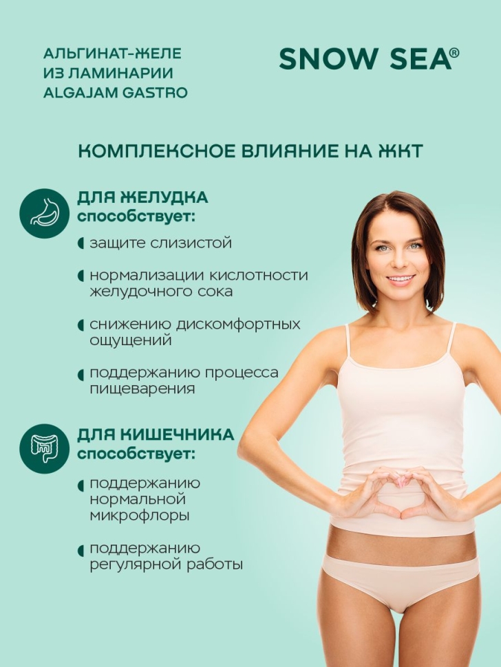Альгинат-желе из арктической ламинарии с черникой ALGAJAM GASTRO SNOW SEA® для ЖКТ, 500 г